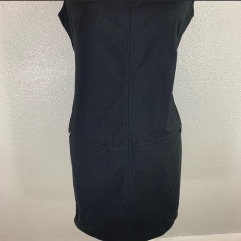 White House Black Market black drop waist sleeveless shift dress N30 - Picture 4 of 8